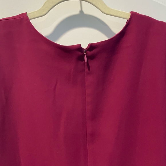Macy’s Alfani Berry Wine Size 14 Dress with Sleeves - Picture 5 of 7